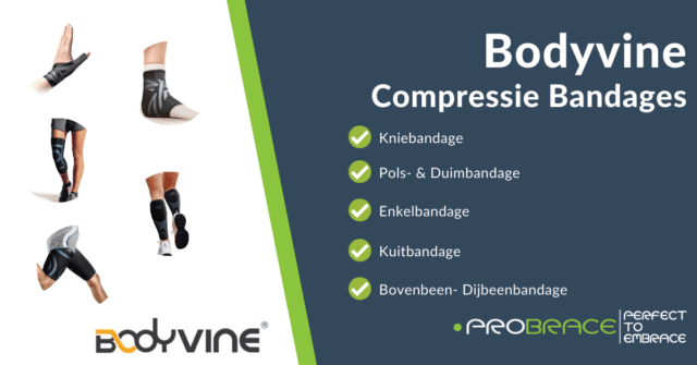 Bodyvine Compressie Bandages Kuit, Enkel, Pols, Duim, Bovenbeen, Dijbeen, Knie