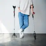 Steets Steady Stand Accessoire Geinstalleerd Op Elleboogkruk
